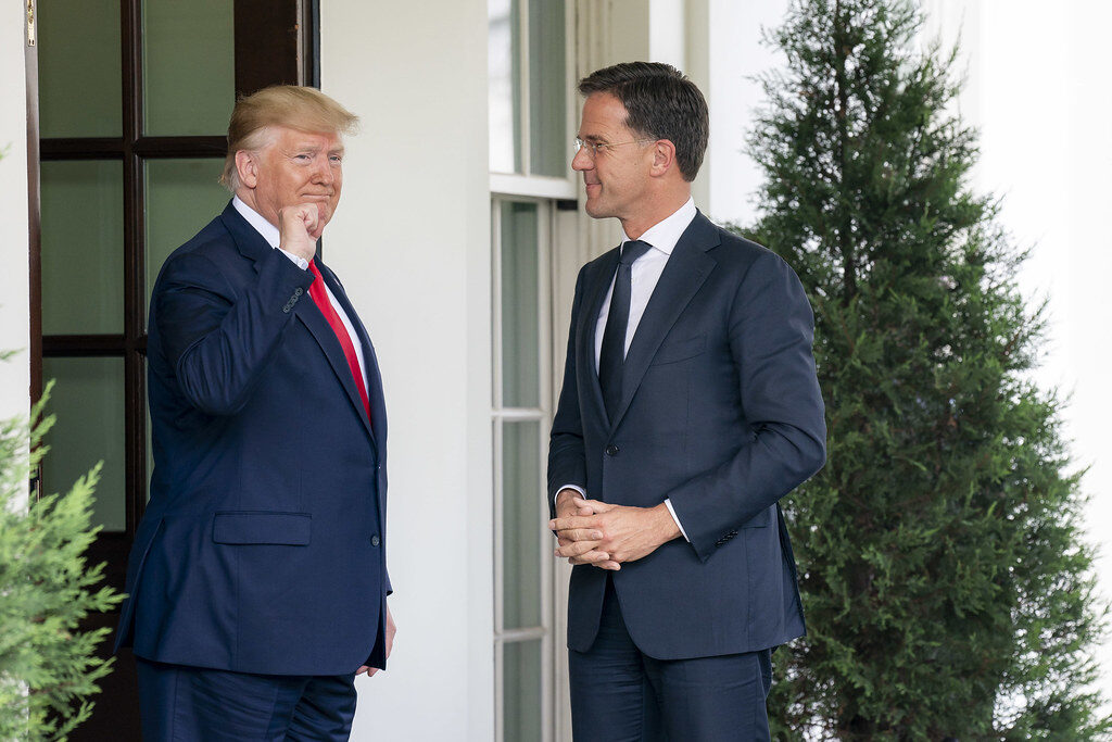 Donaldas Trumpas ir Markas Rutte. Openverse nuotr.