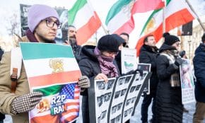 Iraniečių bendruomenės akcija. ELTA / Ervin Rauluševičius nuotr.