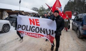 Protestas Kapčiamiestyje. ELTA