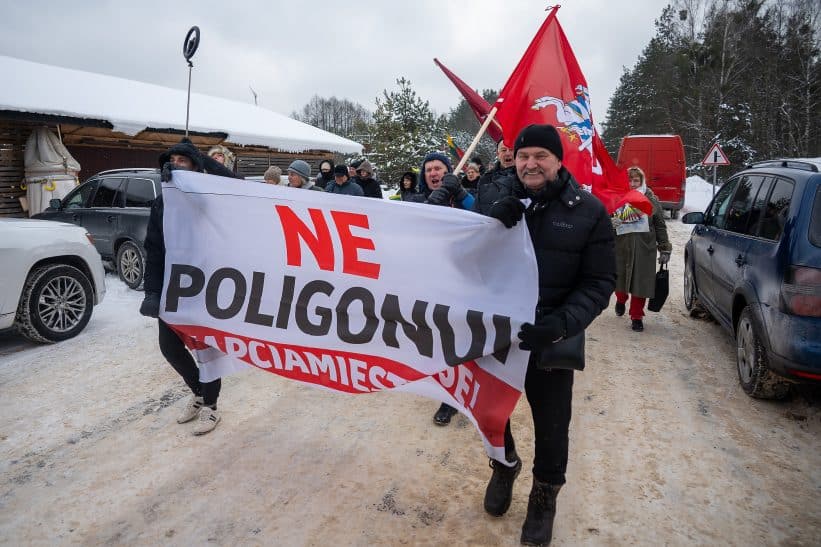 Protestas Kapčiamiestyje. ELTA