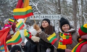 Protestas Kapčiamiestyje. ELTA