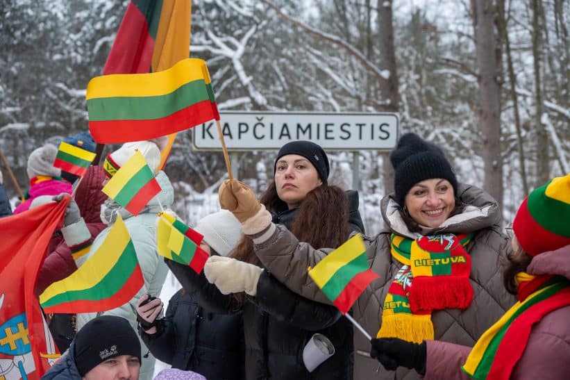 Protestas Kapčiamiestyje. ELTA