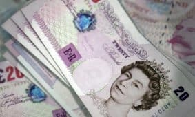 british, banknotes, currency, bill, cash, 20gbp notes, money, blender, 3d, render, gray money, gray note