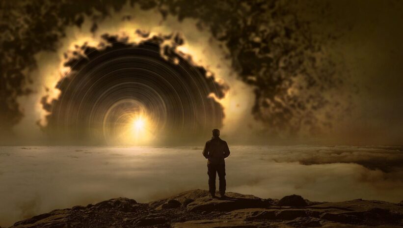 fantasy, light, mood, heaven, lovely, fairy tale, dream, mystical, fantasy picture, compose, atmospheric, photomontage, secret, man, effect, spiral, strange, surreal, representation, phenomenon, god, black hole, singularity, unearthly