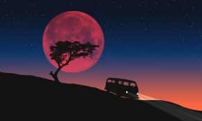 Raudonas mėnulis. Pixabay nuotr.