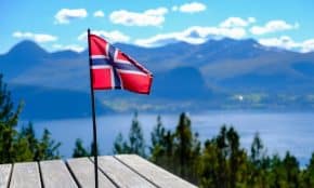 norway, flag, mountain, fjord, travel, scandinavia, nature, landscape