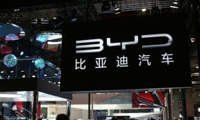 BYD iškaba. Unsplash nuotr.