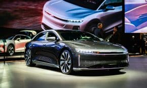 a car on display at a car show