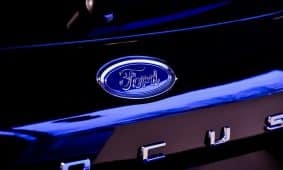 blue and silver ford logo