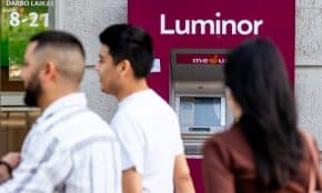 „Luminor" bankomatas. ELTA / Andrius Ufartas nuotr.