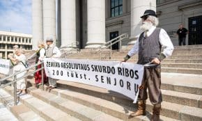 Mitingas dėl II pensijų pakopos. ELTA / Žygimantas Gedvila