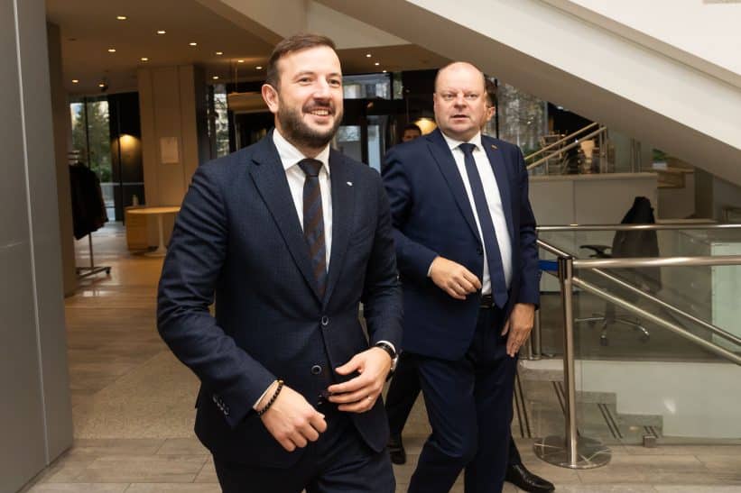 Virginijus Sinkevičius, Saulius Skvernelis. ELTA / Dainius Labutis nuotr.