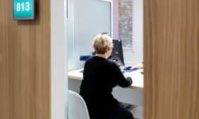 Šeškinės poliklinikos registratūra. ELTA / Žygimantas Gedvila