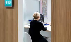 Šeškinės poliklinikos registratūra. ELTA / Žygimantas Gedvila