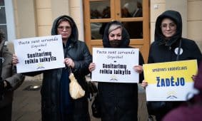 Švietimo darbuotojų profesinės sąjungos protestas. ELTA / Jonas Balčiūnas