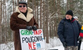 Protestas Kapčiamiestyje. ELTA