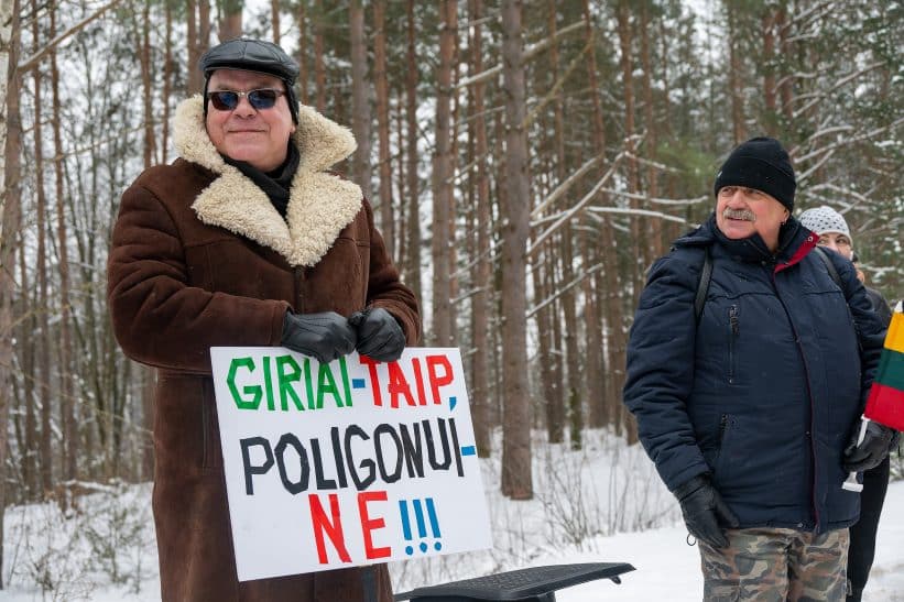 Protestas Kapčiamiestyje. ELTA