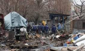 Per masinę Rusijos ataką žuvo du žmonės, o dar daugiau kaip 10 buvo sužeista. EPA-ELTA