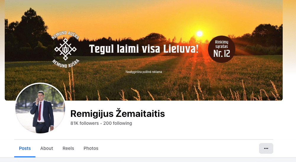 Remigijaus Žemaitaičio „Facebook“ paskyra. Ekonomika.lt nuotr.