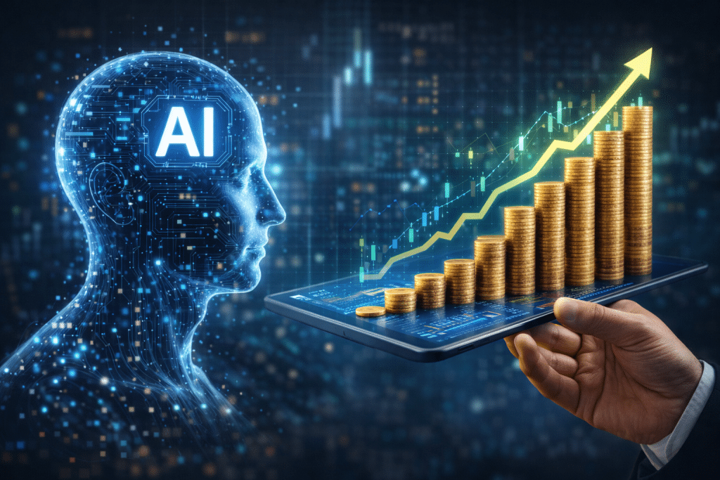 DI investavimas. DI sugeneruota nuotr.