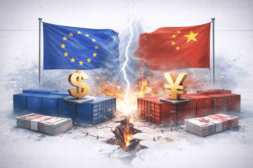 Europa – Kinija. DI sugeneruota nuotr.