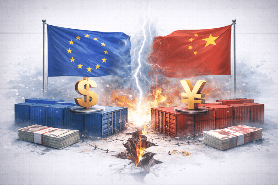 Europa – Kinija. DI sugeneruota nuotr.