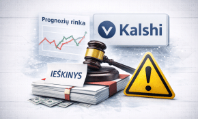 „Kalshi“ teismas. DI sugeneruota nuotr.