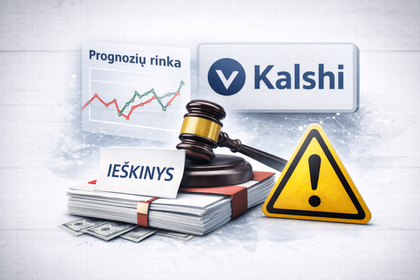 „Kalshi“ teismas. DI sugeneruota nuotr.