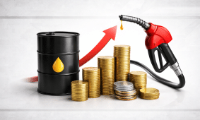 Naftos kaina. DI sugeneruota nuotr.