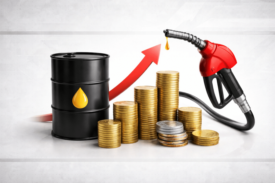 Naftos kaina. DI sugeneruota nuotr.