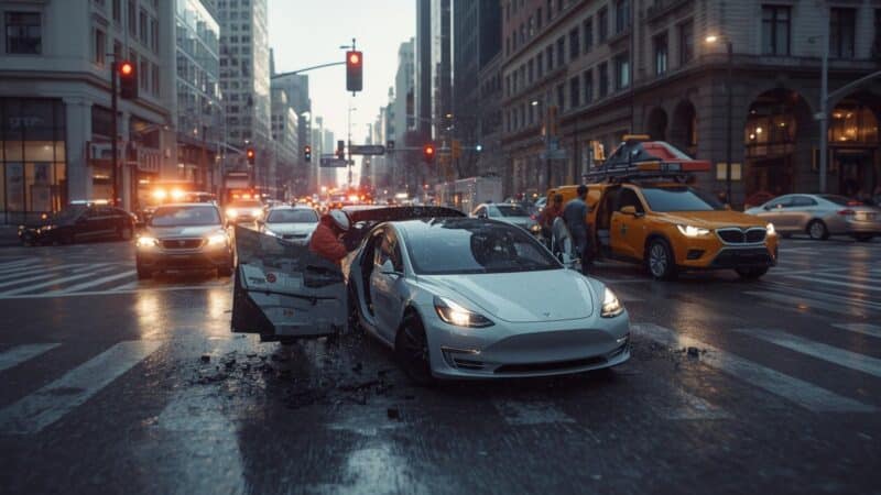 „Tesla” robotaksi avarijų mažėja, tačiau svarbiausi saugumo duomenys lieka neatskleisti