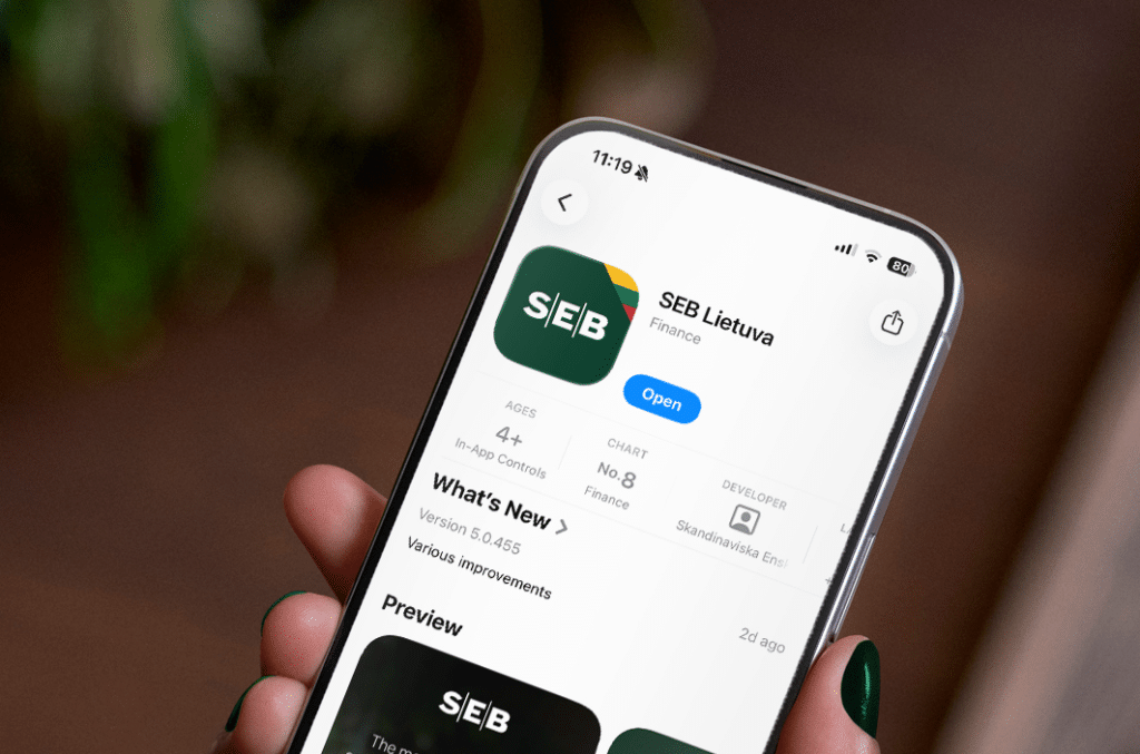 Naujas SEB logotipas. Bendrovės nuotr.