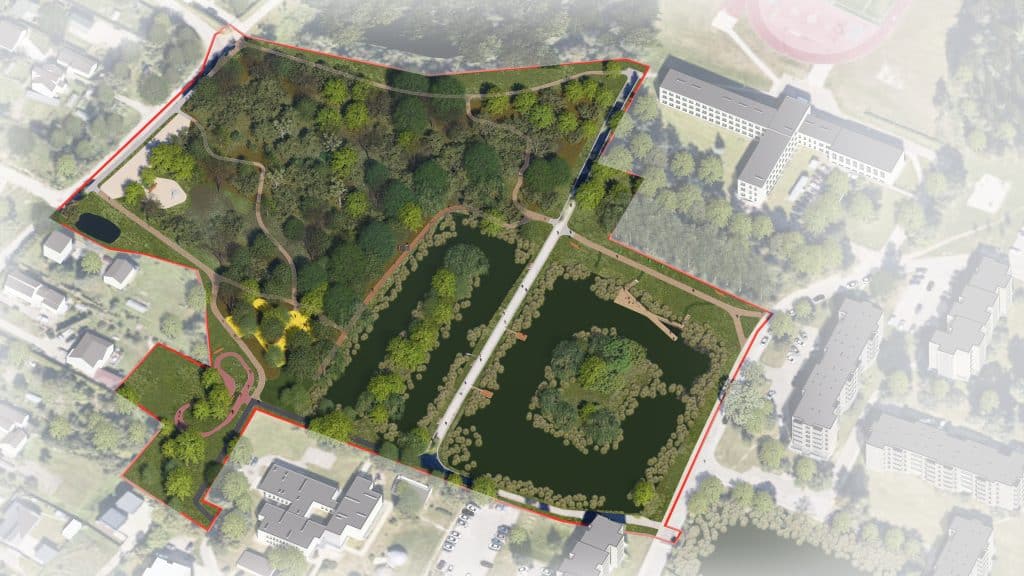 Salininkų parko vizualizacija. Vilniaus vystymo kompanijos nuotr.