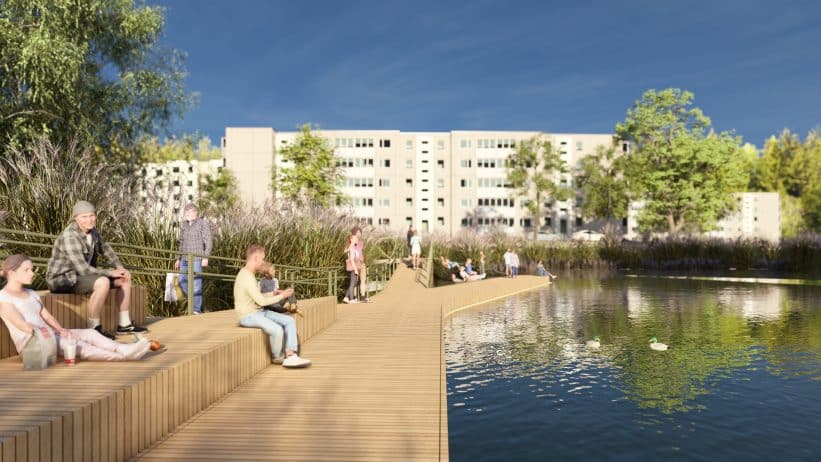 Salininkų parko vizualizacija. Vilniaus vystymo kompanijos nuotr.