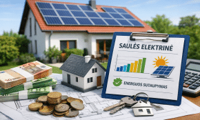 Saulės elektrinė. DI sugeneruota nuotr.