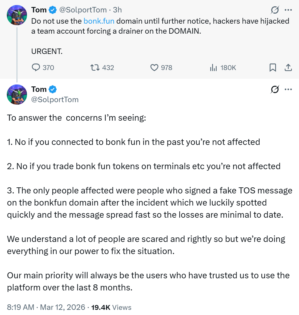 „Bonk.fun“ domeno perėmimas