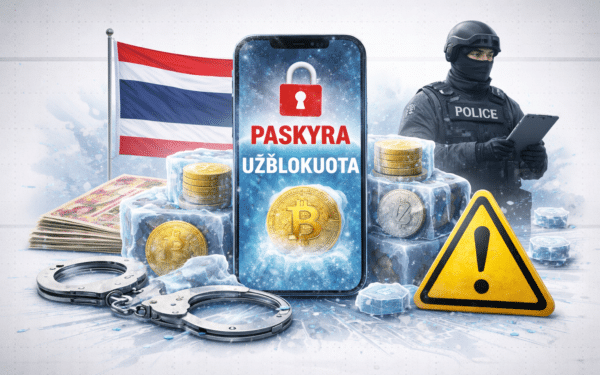 Tailandas smogia kripto sukčiams, įšaldyta daugiau nei 10 tūkst. įtariamų sąskaitų