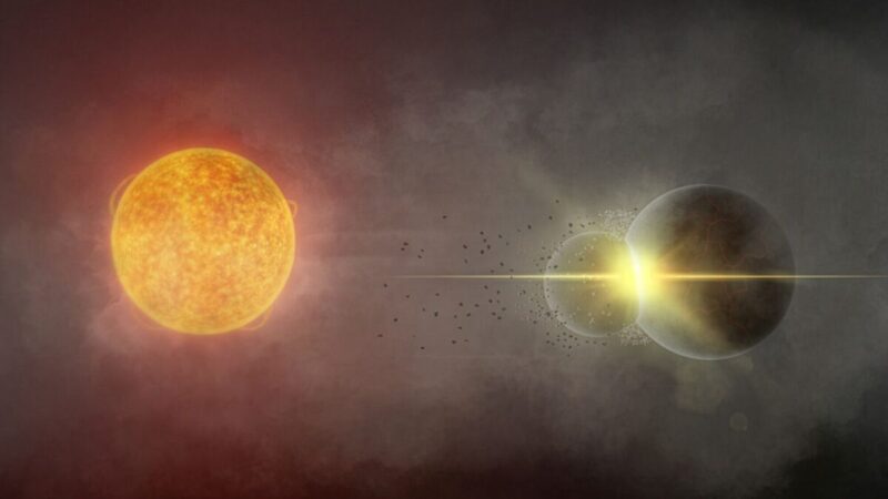 Paslaptingas signalas iš kosmoso: ar astronomai užfiksavo planetų susidūrimą?