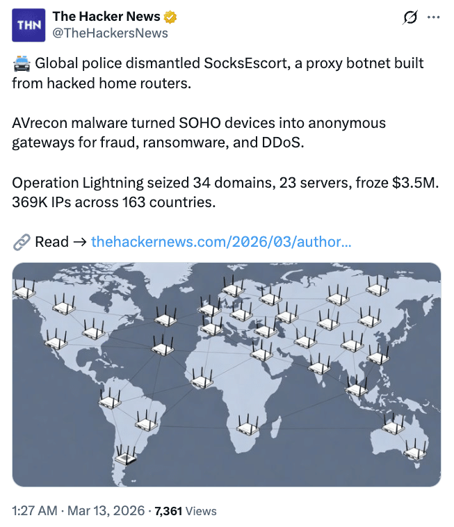 „SocksEscort“ tinklo sutrikdymas