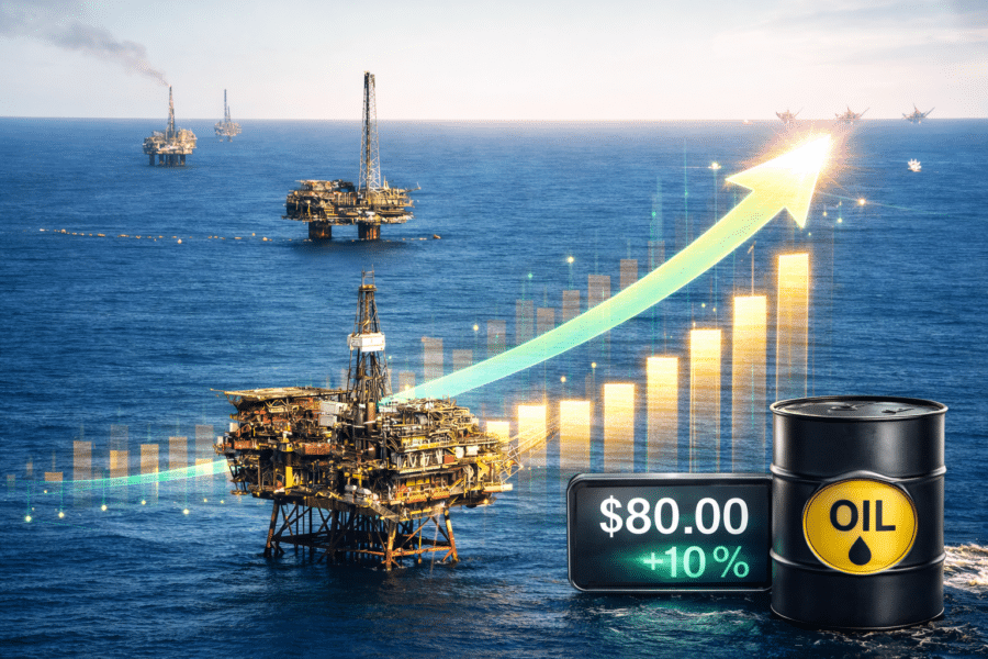 Kylančios naftos kainos. DI sugeneruota nuotr.