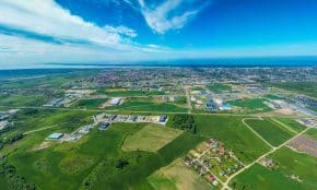 Klaipėdos LEZ teritorija iš paukščio skydžio. Klaipėdos LEZ nuotr.