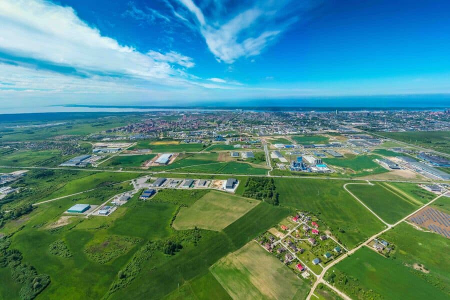 Klaipėdos LEZ teritorija iš paukščio skydžio. Klaipėdos LEZ nuotr.
