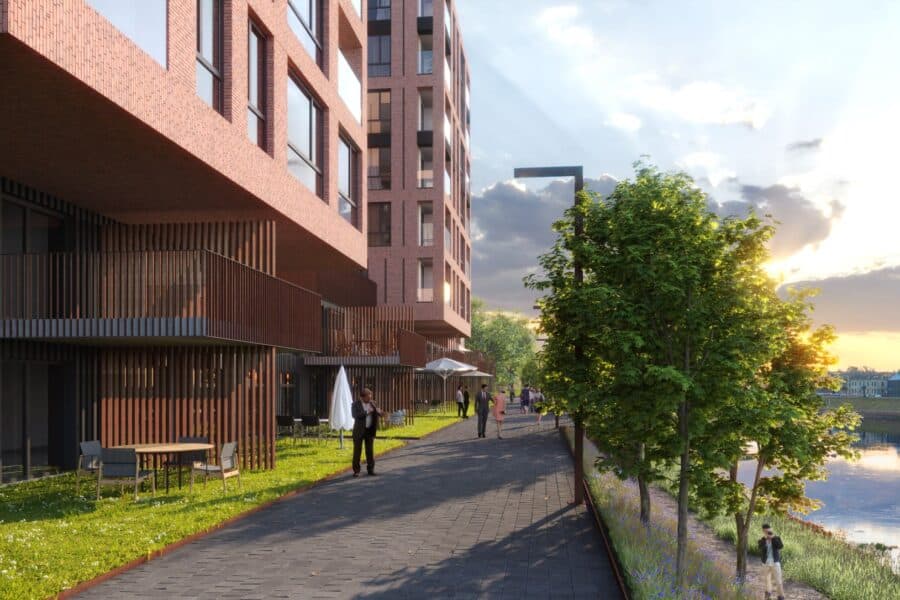 Daugiabučių kvartalo Kaune „Nemunaičiai“ projektas. „SBA Urban“ nuotr.