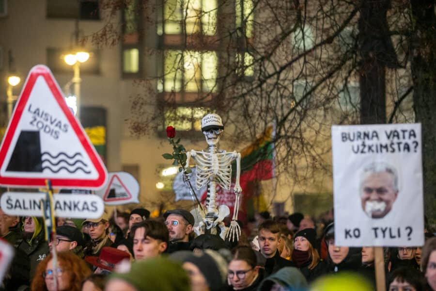 Protestas „Šalin rankas nuo laisvo žodžio! ELTA / Orestas Gurevičius