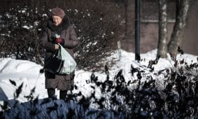 Pirmadienio šaltis sostinėje. ELTA / Andrius Ufartas nuotr.