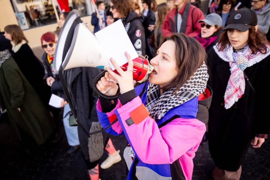 Moterų eitynės Vilniuje kovo 8-osios proga. ELTA / Ervin Rauluševičius nuotr.