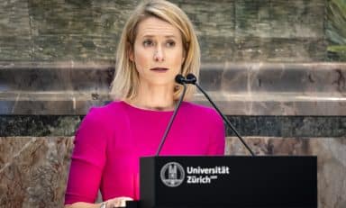 ES vyriausioji diplomatė Kaja Kallas. EPA/MICHAEL BUHOLZER nuotr.