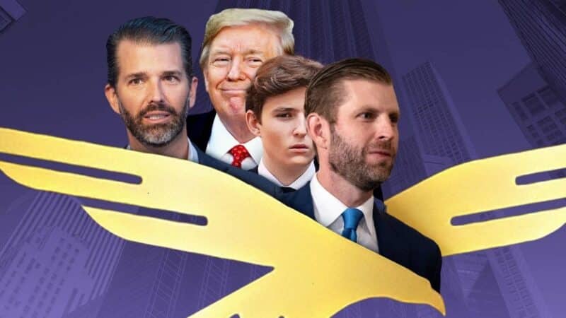 D. Trumpo kripto projektas ties bedugne: WLFI kaina rekordinėse žemumose, o J. Sunas grasina teismais