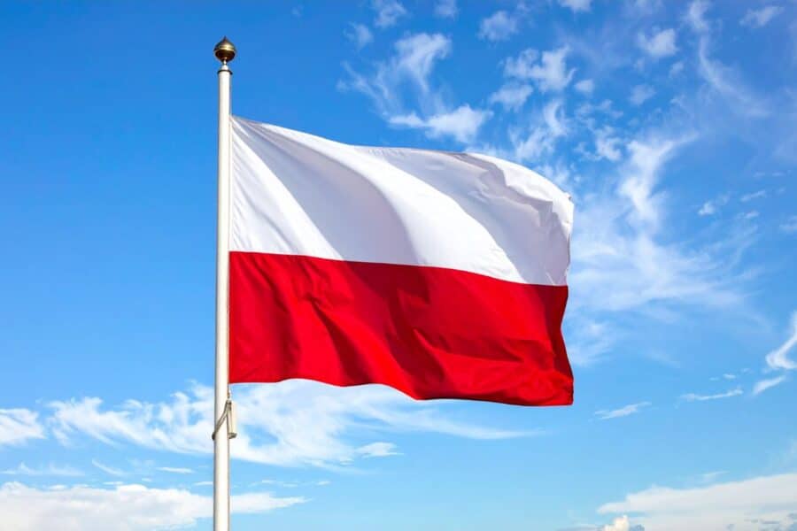 Lenkijos vėliava. Canva nuotr.