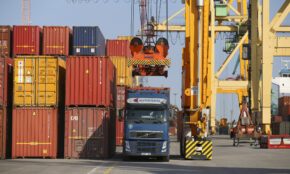 Klaipėdos konteinerių terminalas. Mariaus Morkevičiaus (ELTA) nuotr.